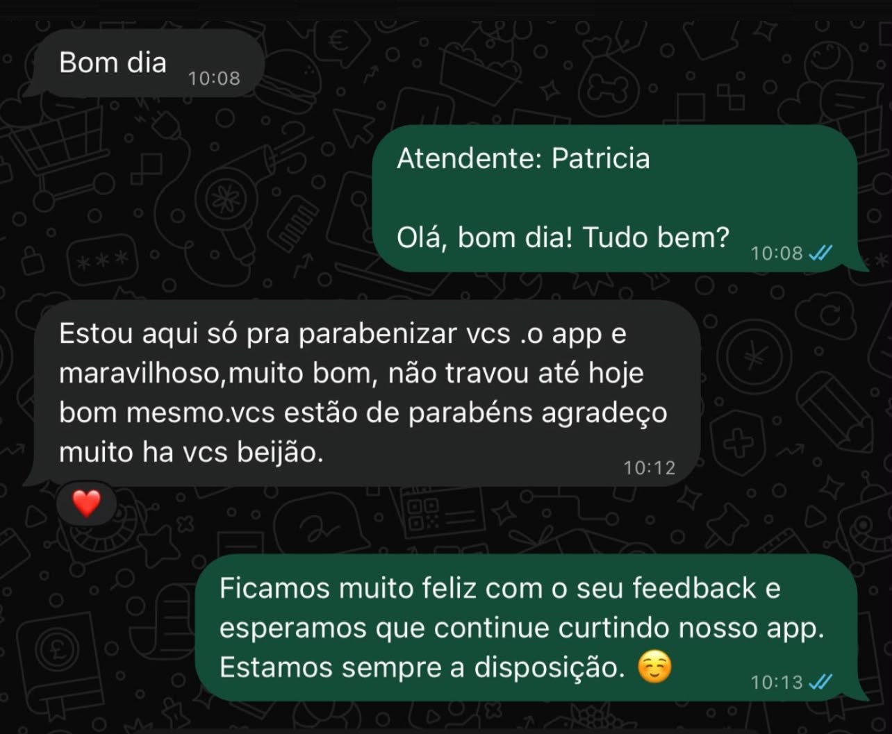 Print da conversa no WhatsApp com Claudia
